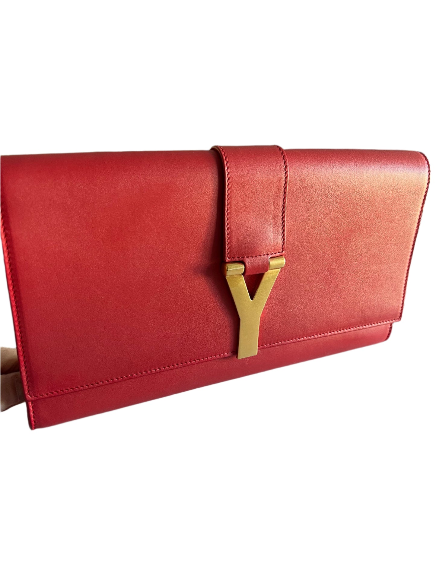 YSL Red Y Line Clutch