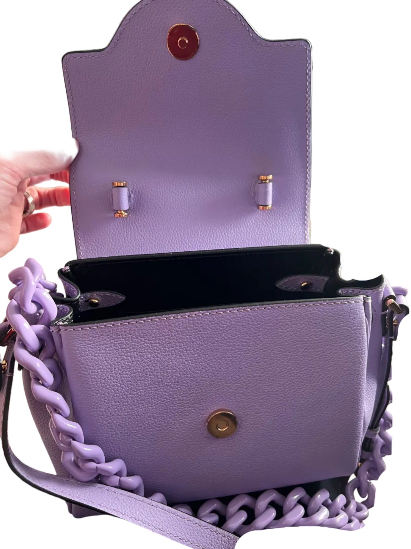 Versace La Medusa Purple Satchel