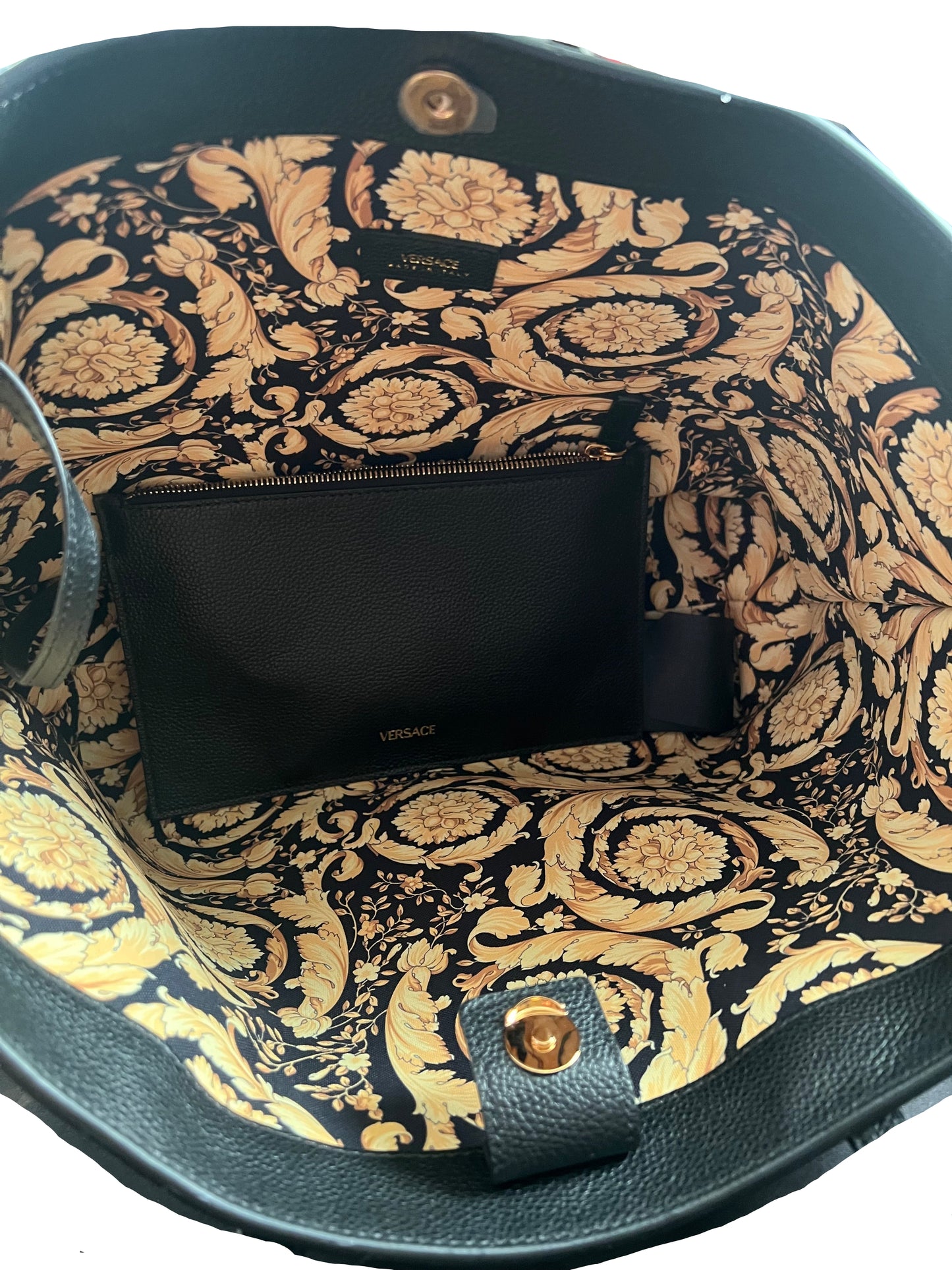 Versace Black on Black Medusa Tote