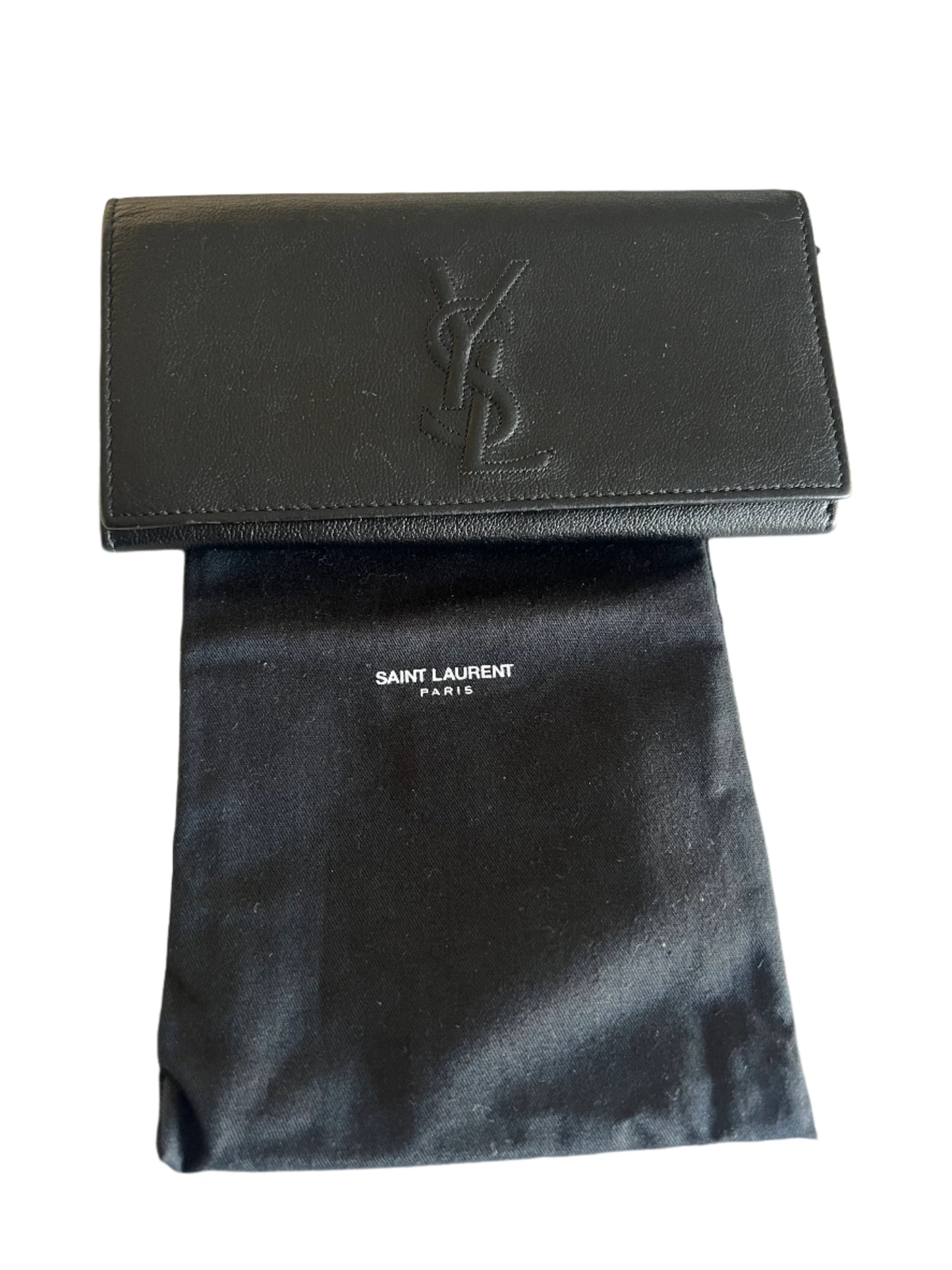 YSL Black Leather Wallet