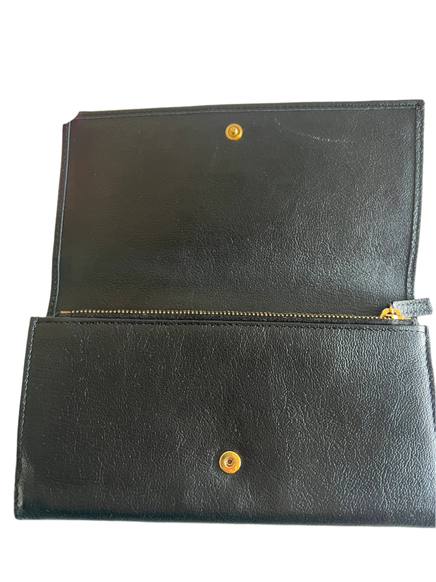 YSL Black Leather Wallet