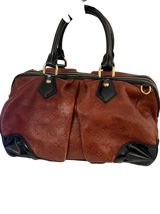 Louis Vuitton Limited Edition Cuir Embossed Monogram Leather Stephen Satchel