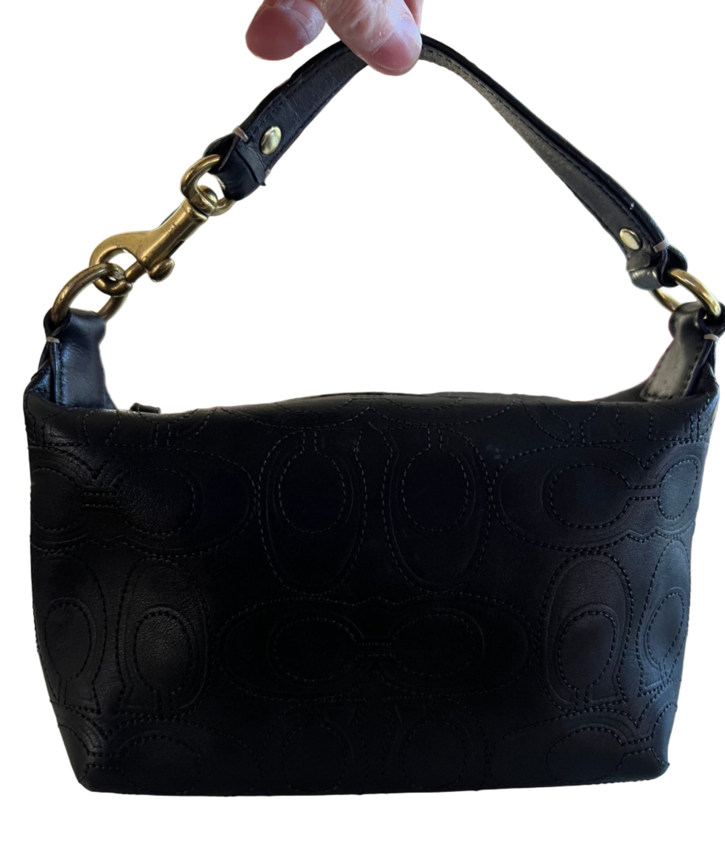Coach Embossed Leather Mini Bag