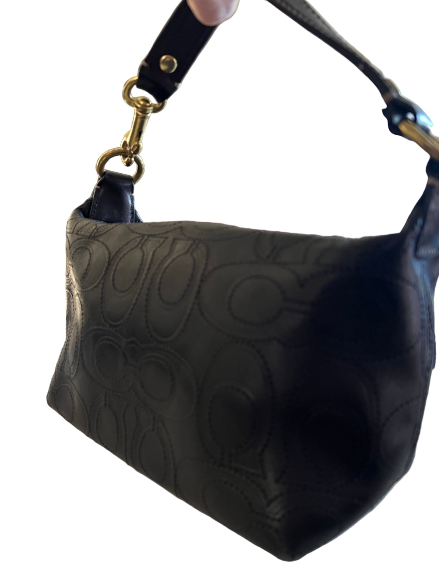 Coach Embossed Leather Mini Bag