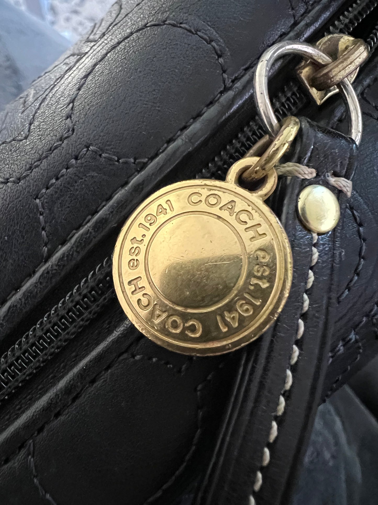 Coach Embossed Leather Mini Bag