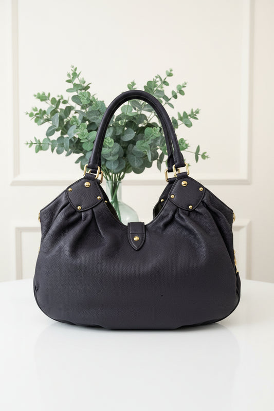 Louis Vuitton Dark Purple Leather Mahina Hobo