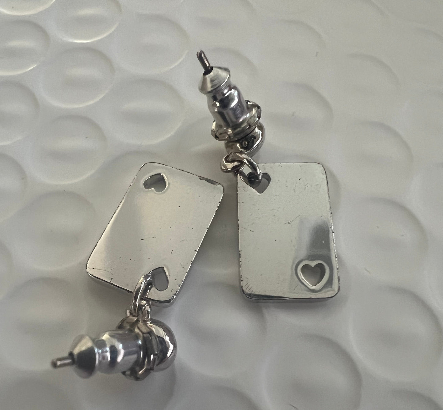 Dior Heart Playing Card Earrings
