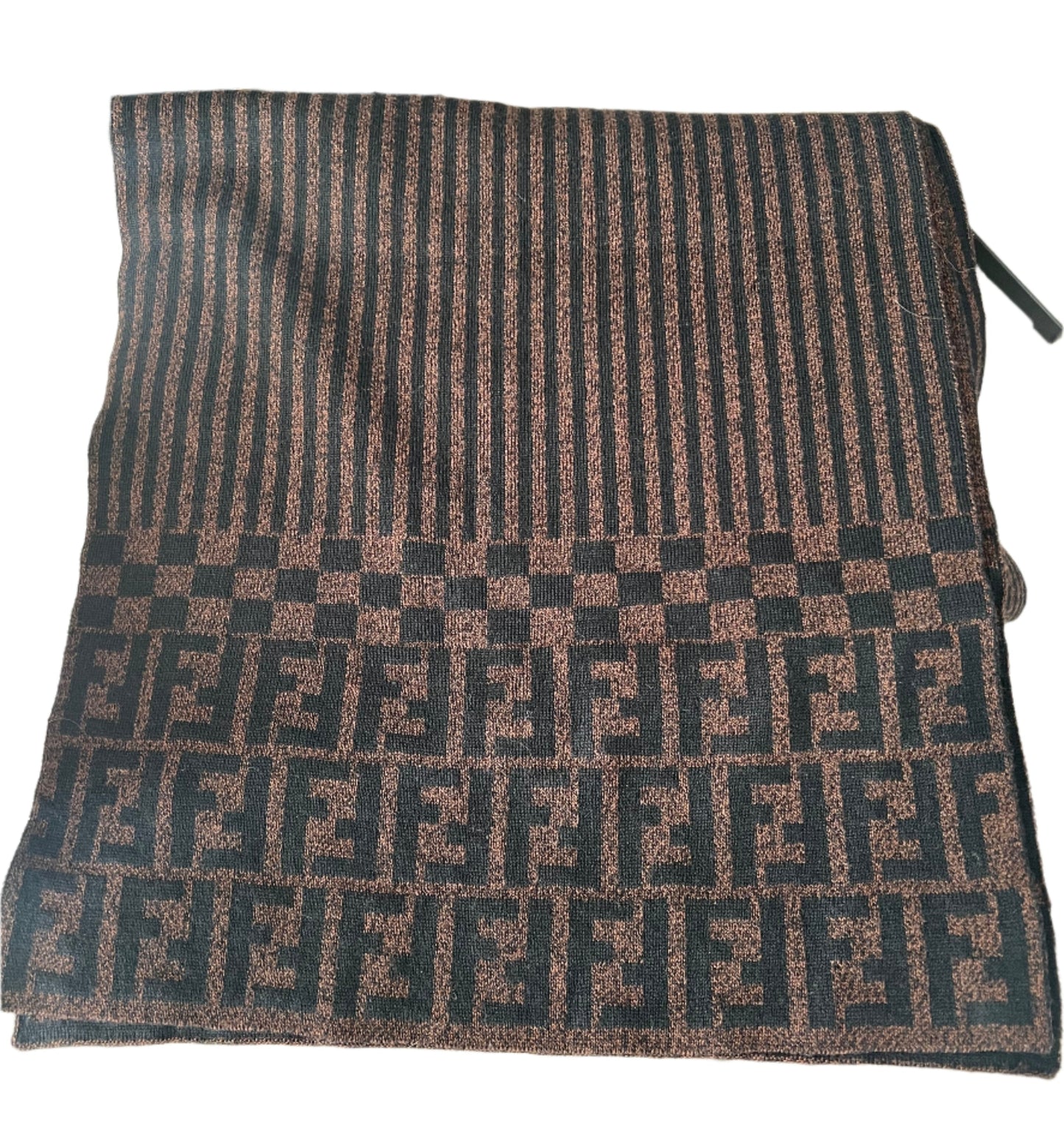 Fendi Brown and Black Scarf