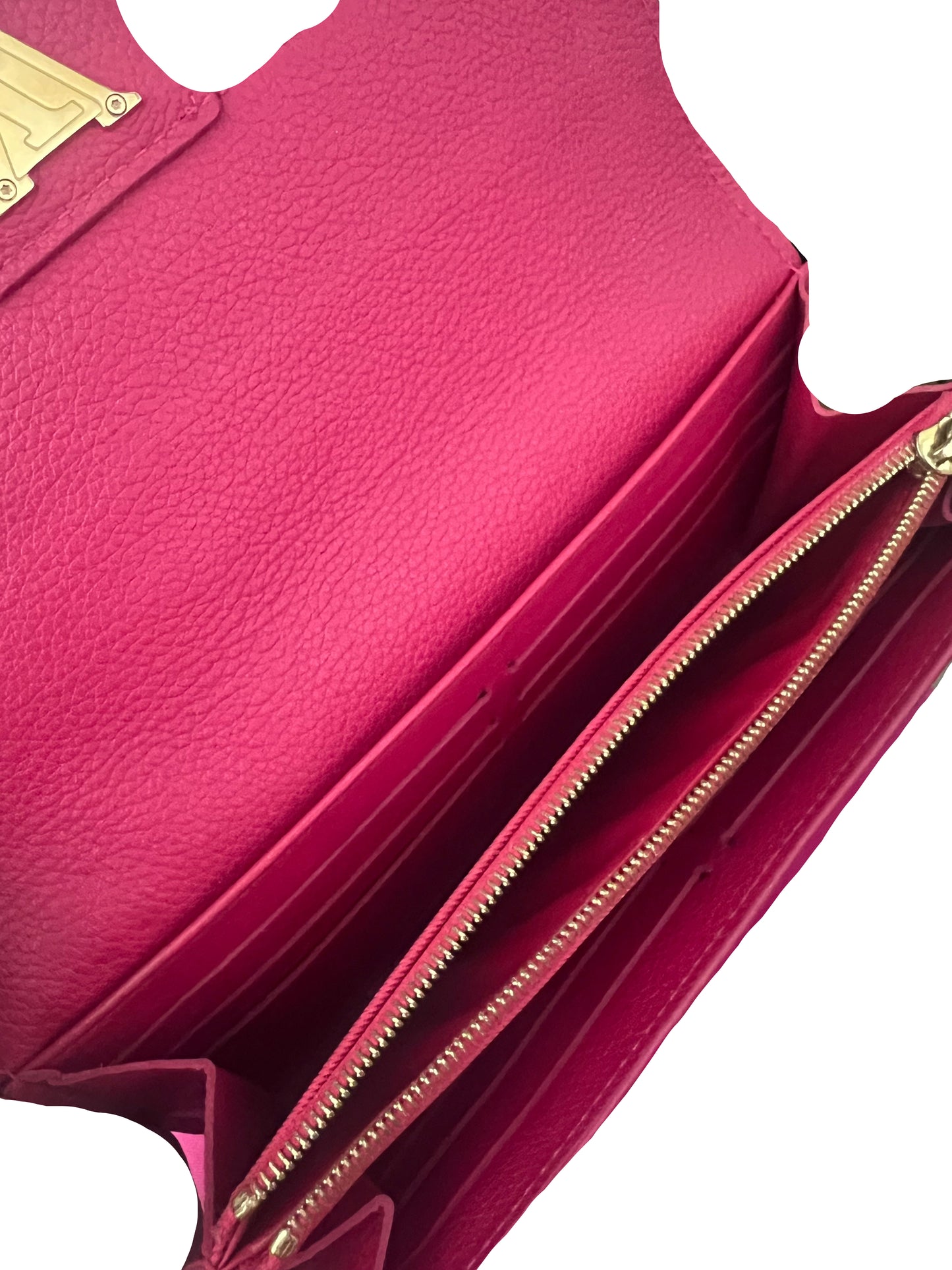 Louis Vuitton Pink Leather Lockme Wallet