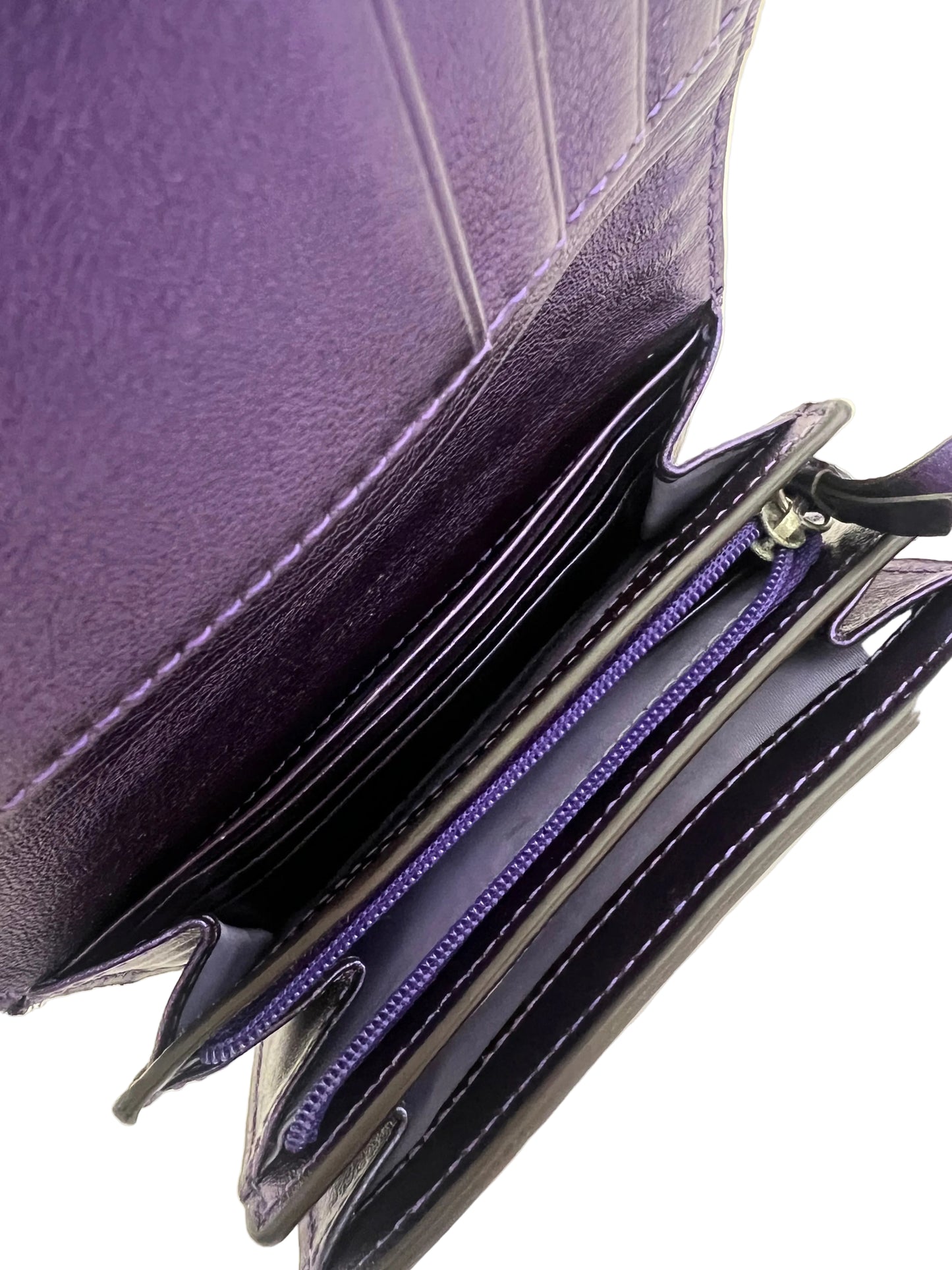 Coach Vintage Purple Leather Wallet