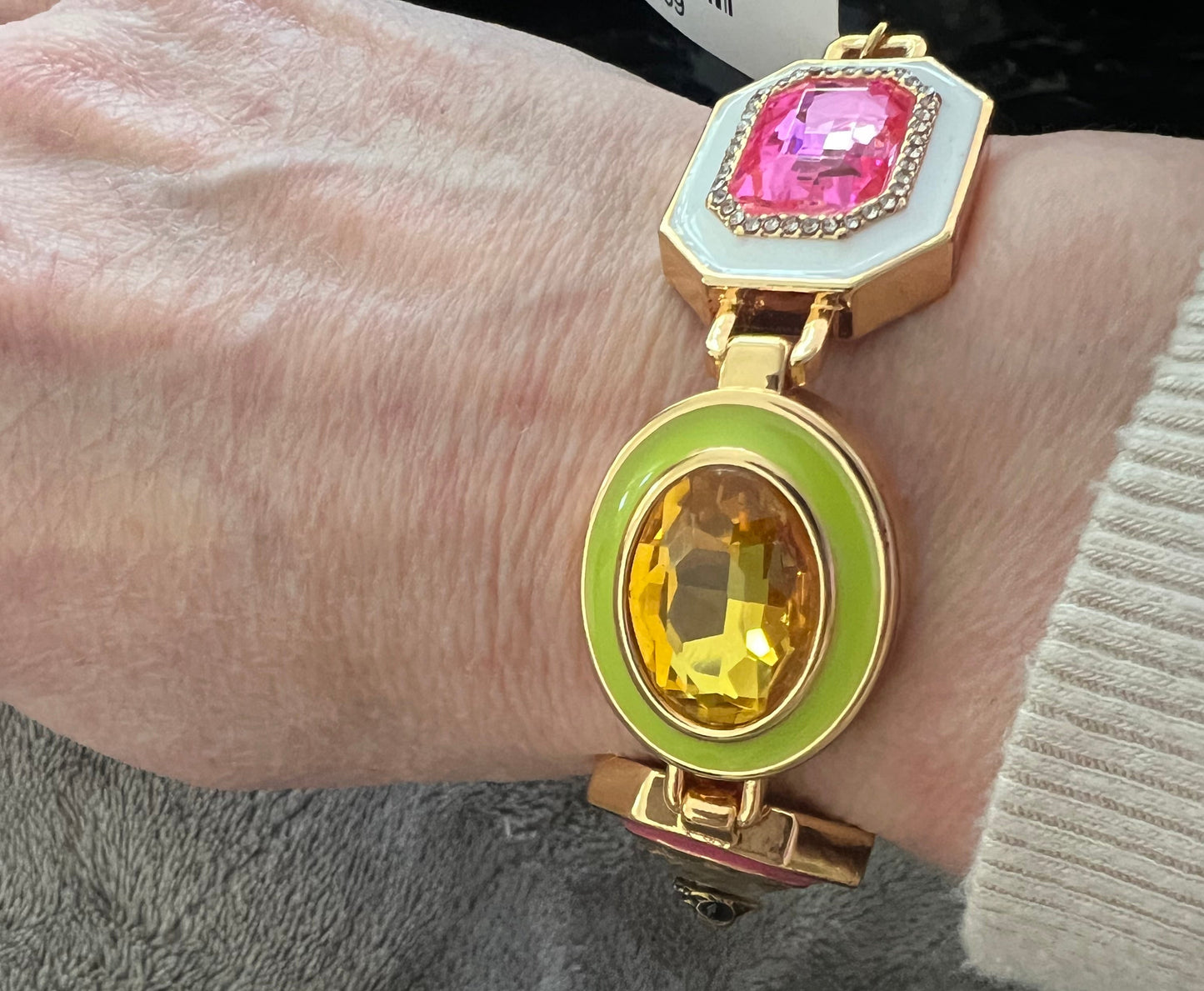 Kurt Geiger Rainbow Stone Statement Bracelet