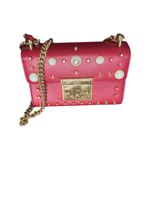 Gucci Pearl Padlock Red