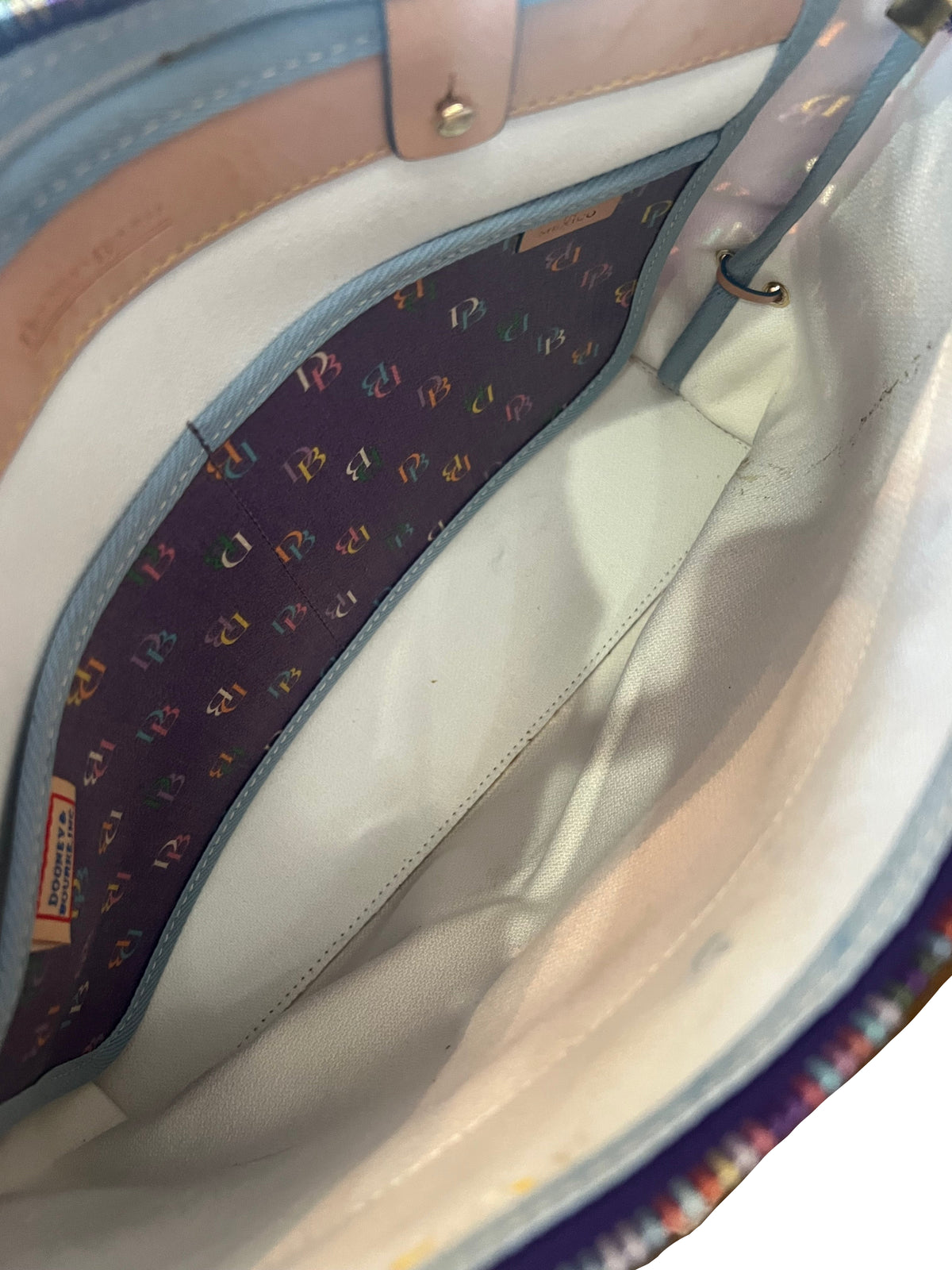 Dooney & Bourke Purple Multicolor Tote