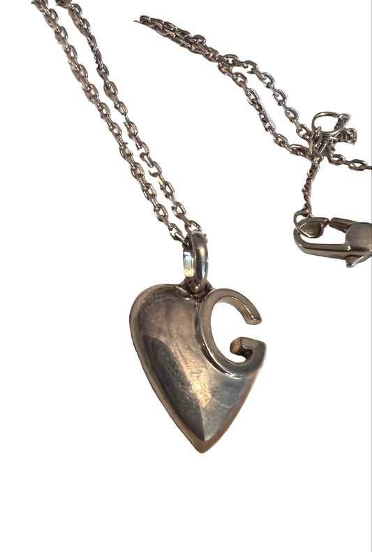Gucci Sterling Silver Charlotte Heart Necklace