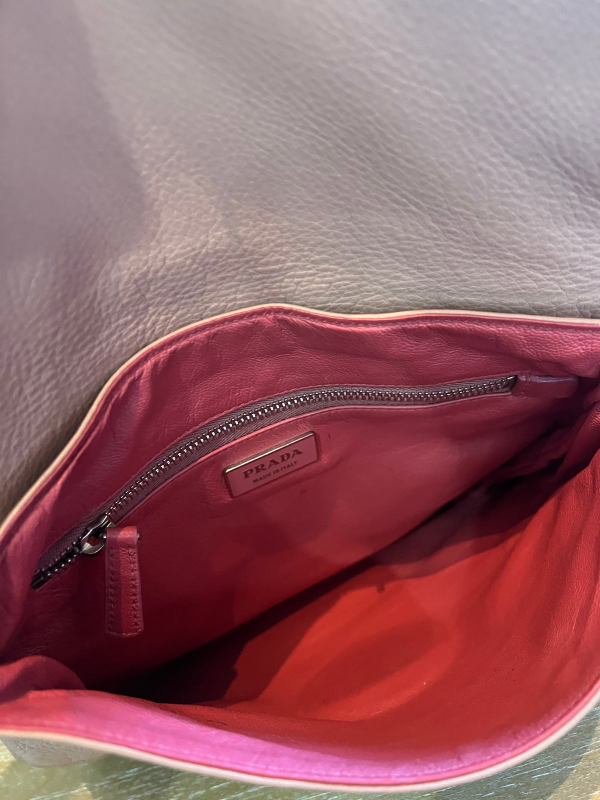 Prada Nude Pink Tassel Shoulder Bag