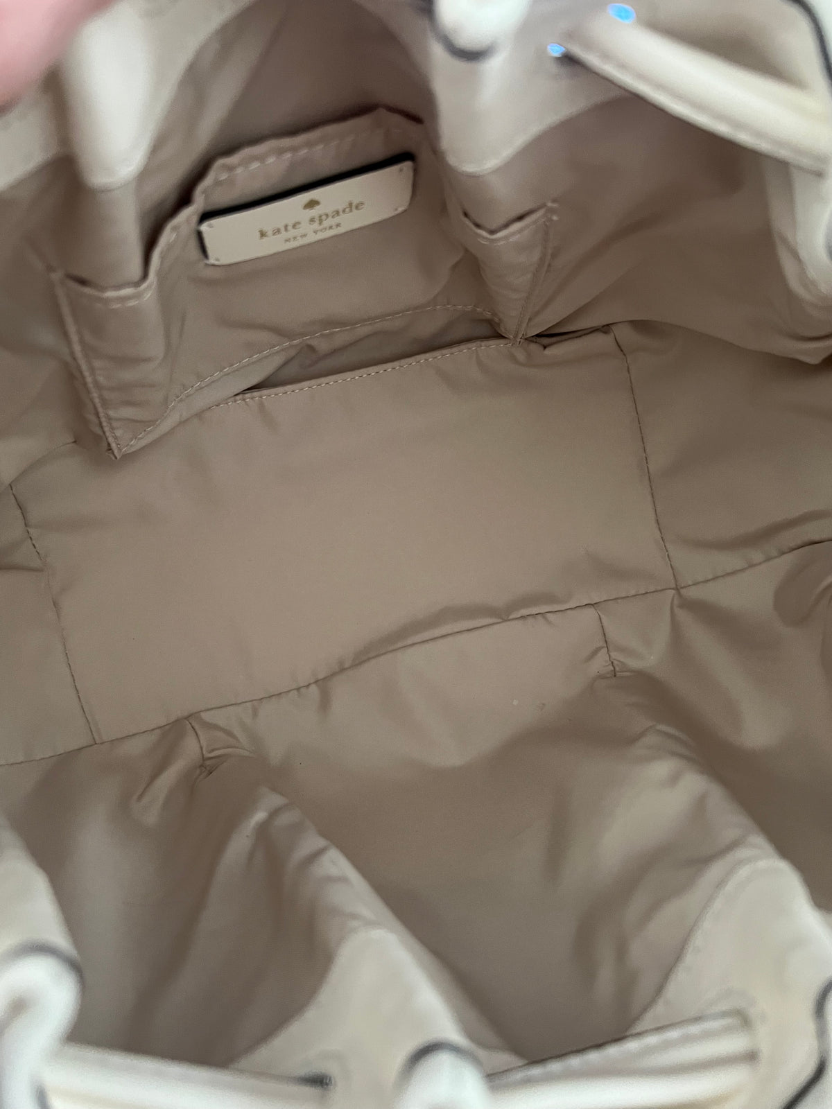 Kate Spade Ivory Leather Pinch Bag