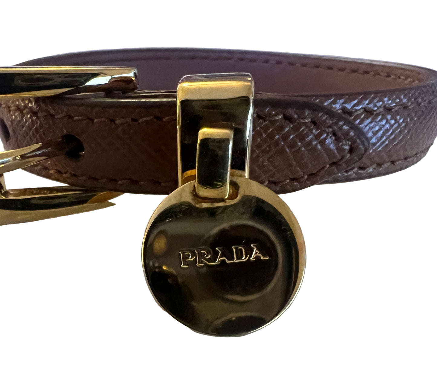 Prada Leather Buckle Bracelet