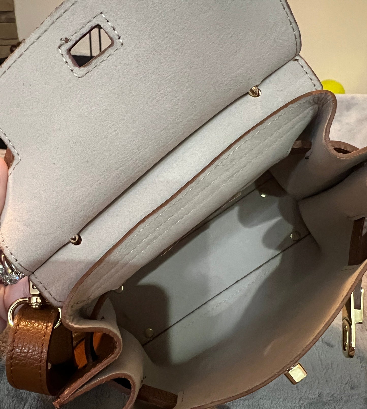 Genuine Leather Brown Crossbody