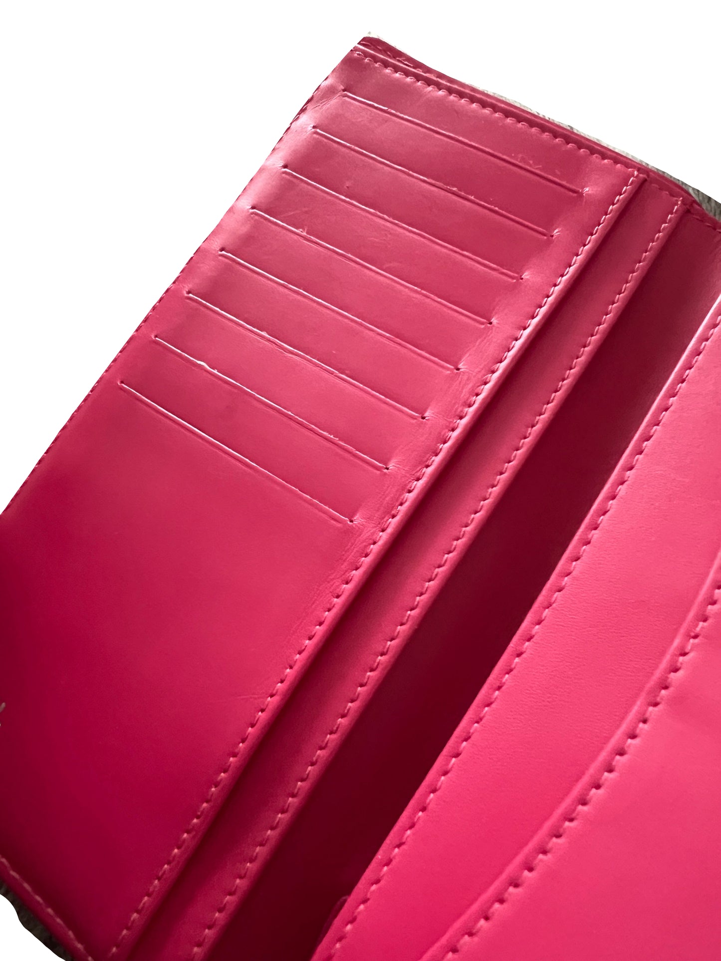 Chanel Pink Quilted Patent Leather Wallet