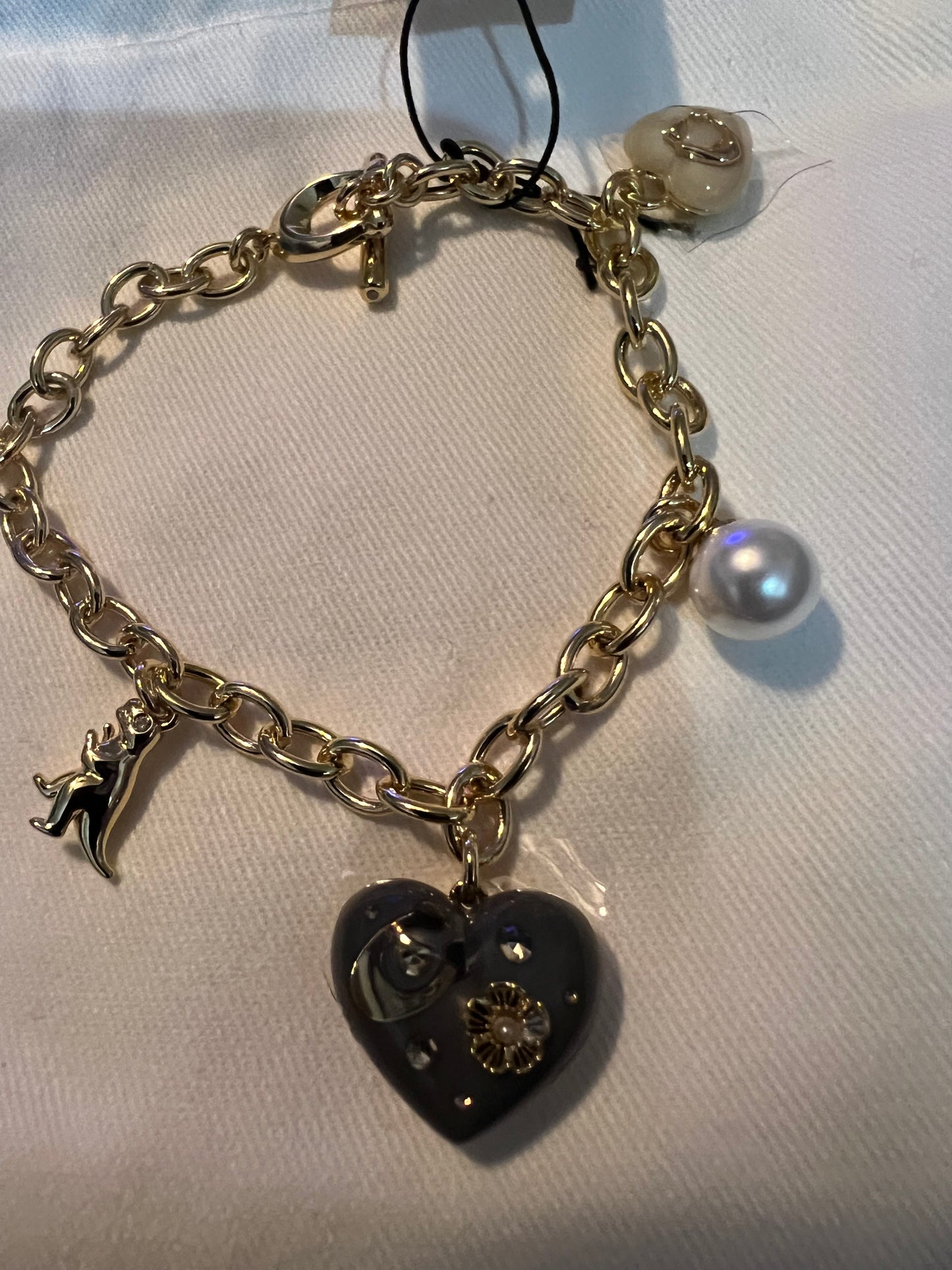 Coach Charm Bracelet with Heart