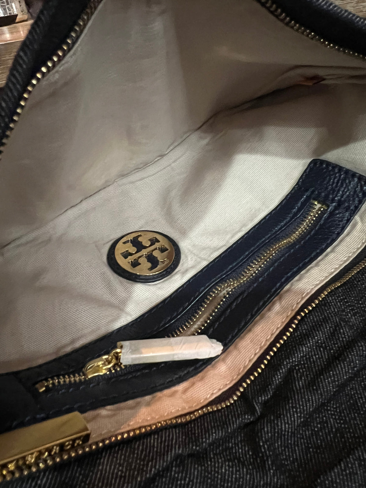 Tory Burch Vintage Denim Amanda Shoulder Bag