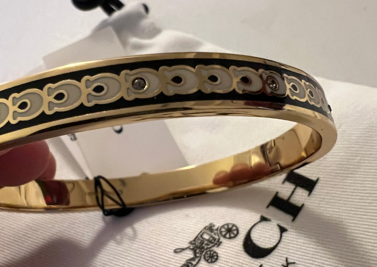 Coach White C Bangle