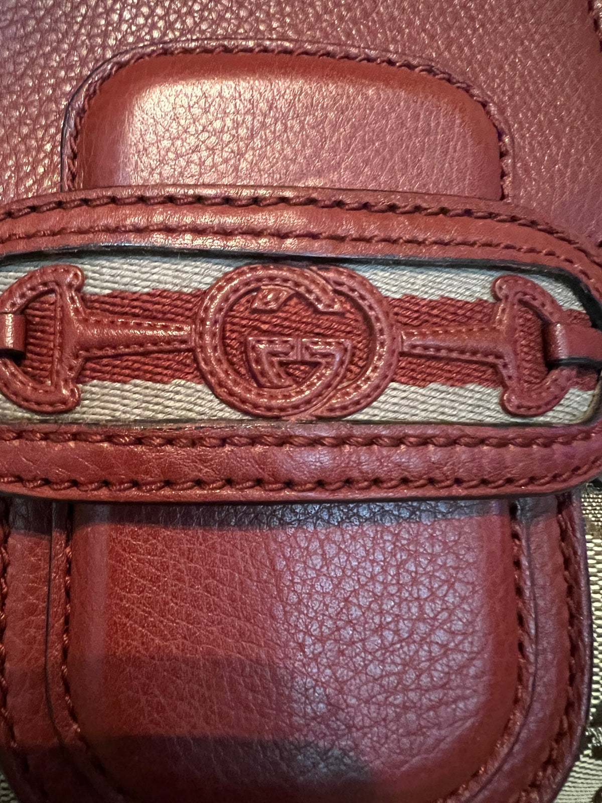 Gucci Monogram GG Canvas Dressage Burgundy