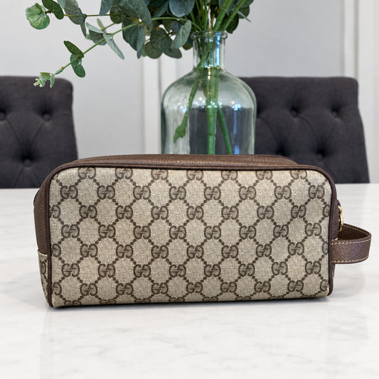 Gucci Monogram Coated Canvas Toiletry Pouch