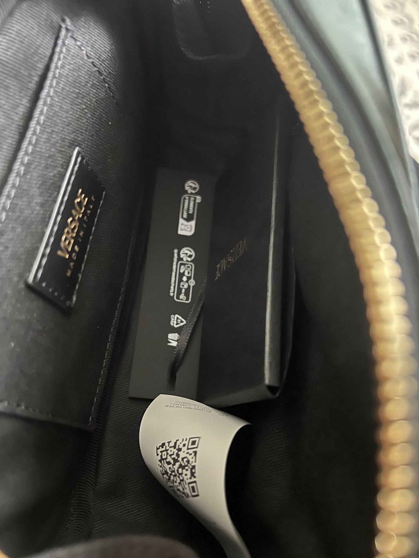 Versace Quilted Leather Camera Crossbody & Belt Bag