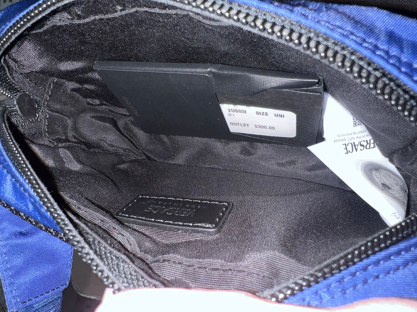 Versace Small Blue Nylon Bum Bag