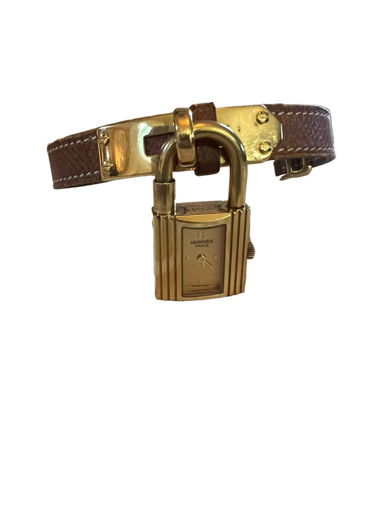 Hermes Vintage Kelly Watch - Brown Leather