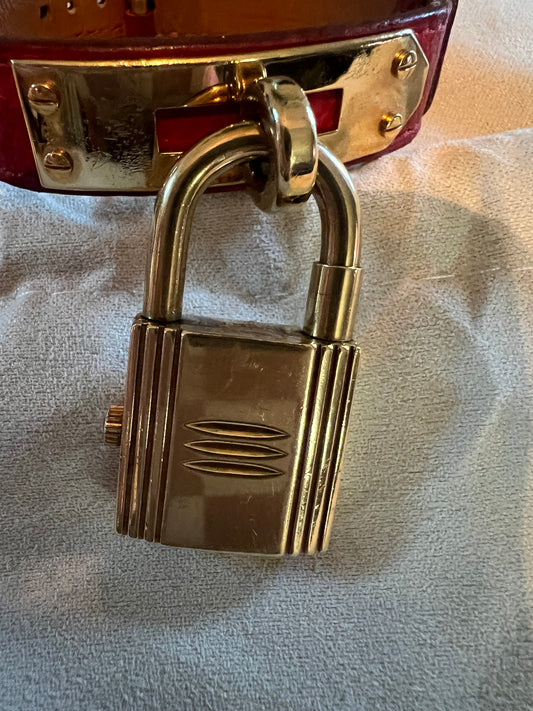 Hermes Vintage Kelly Watch Red