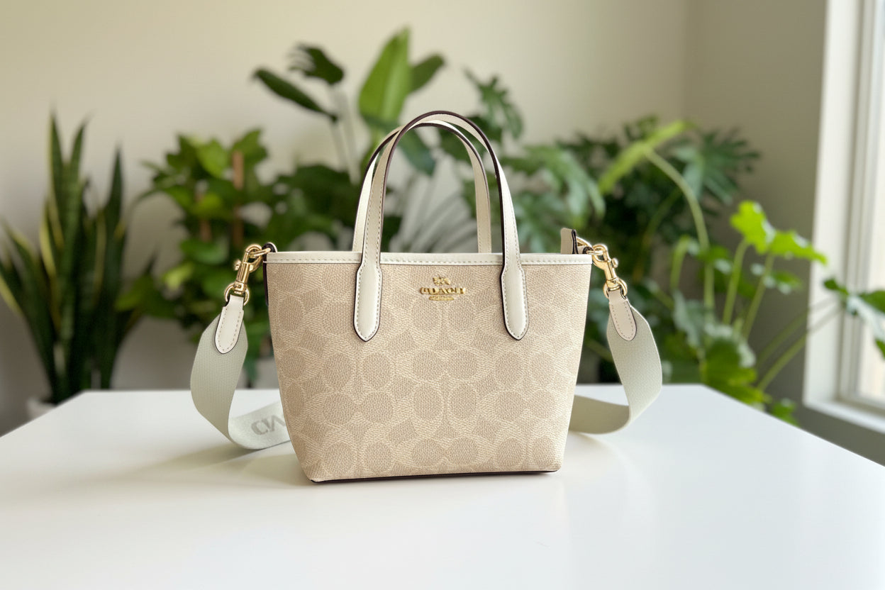 Coach Mini City Tote Signature Jacquard