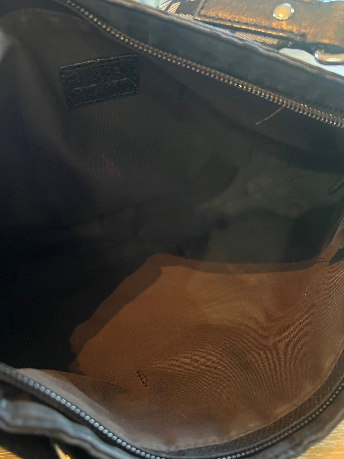Fendi Black Gray Zucca Shoulder Bag