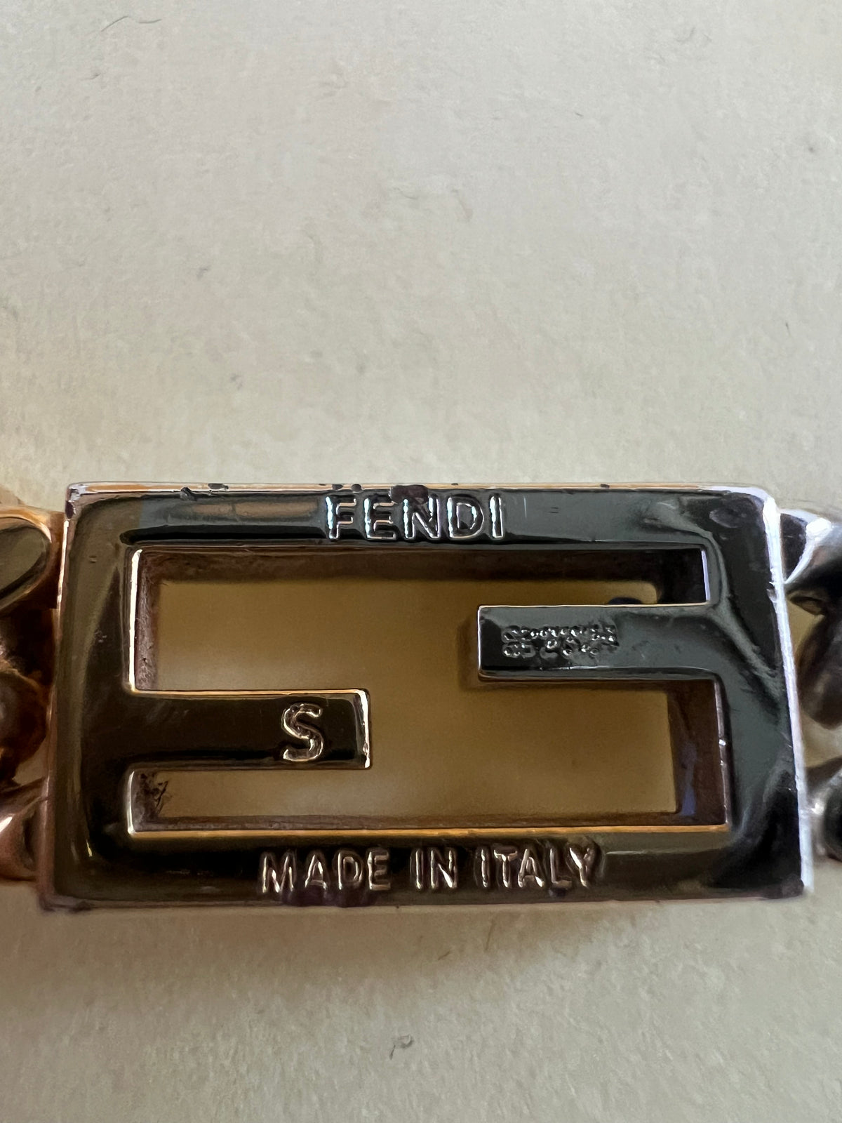 Fendi Two Toned Chain Bracelet