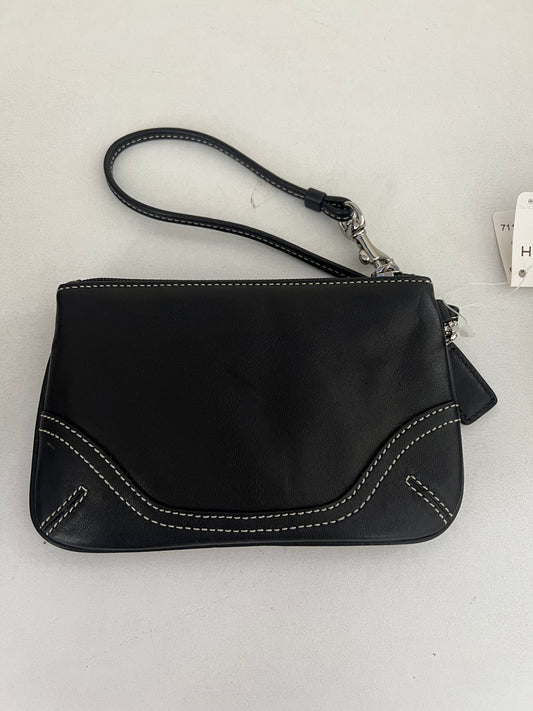 Coach SoHo Black Leather Wristlet - New in Box