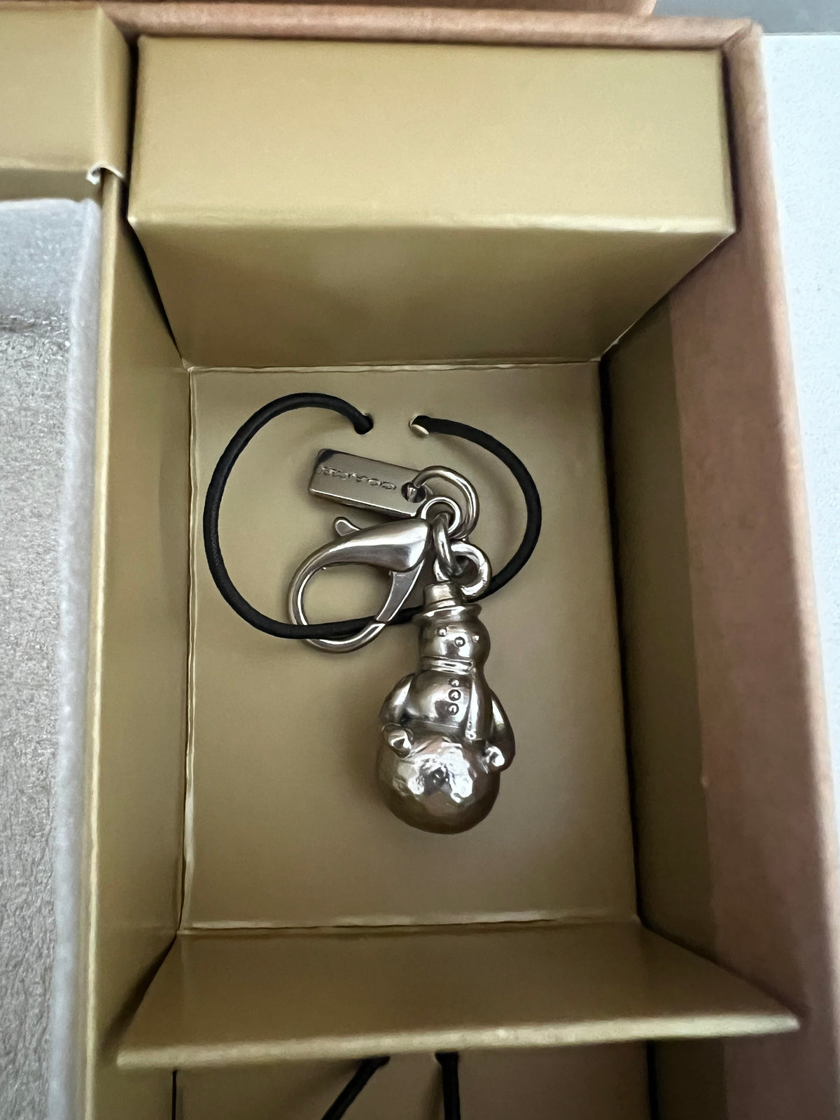 Coach Boxed Set Snowman Wristlet w/ Charms