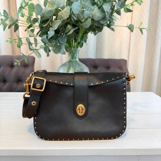 Coach Pebbled Leather Paige 27 Bag with Rivets