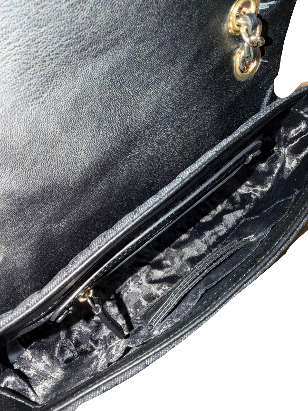Karl Lagerfeld Black Denim Shoulder