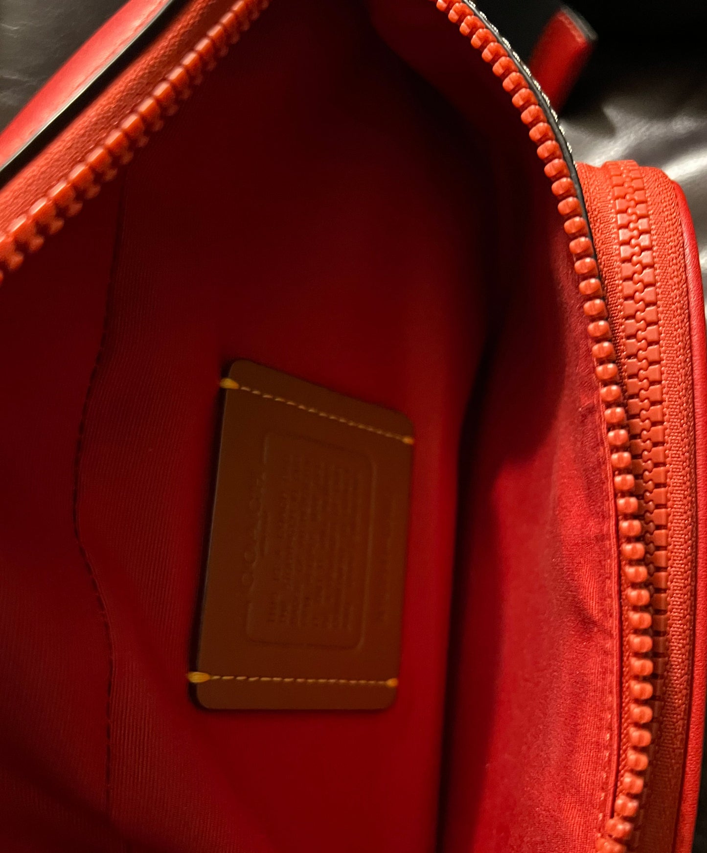 Coach Red Leather and Signature Canvas Bum Bag