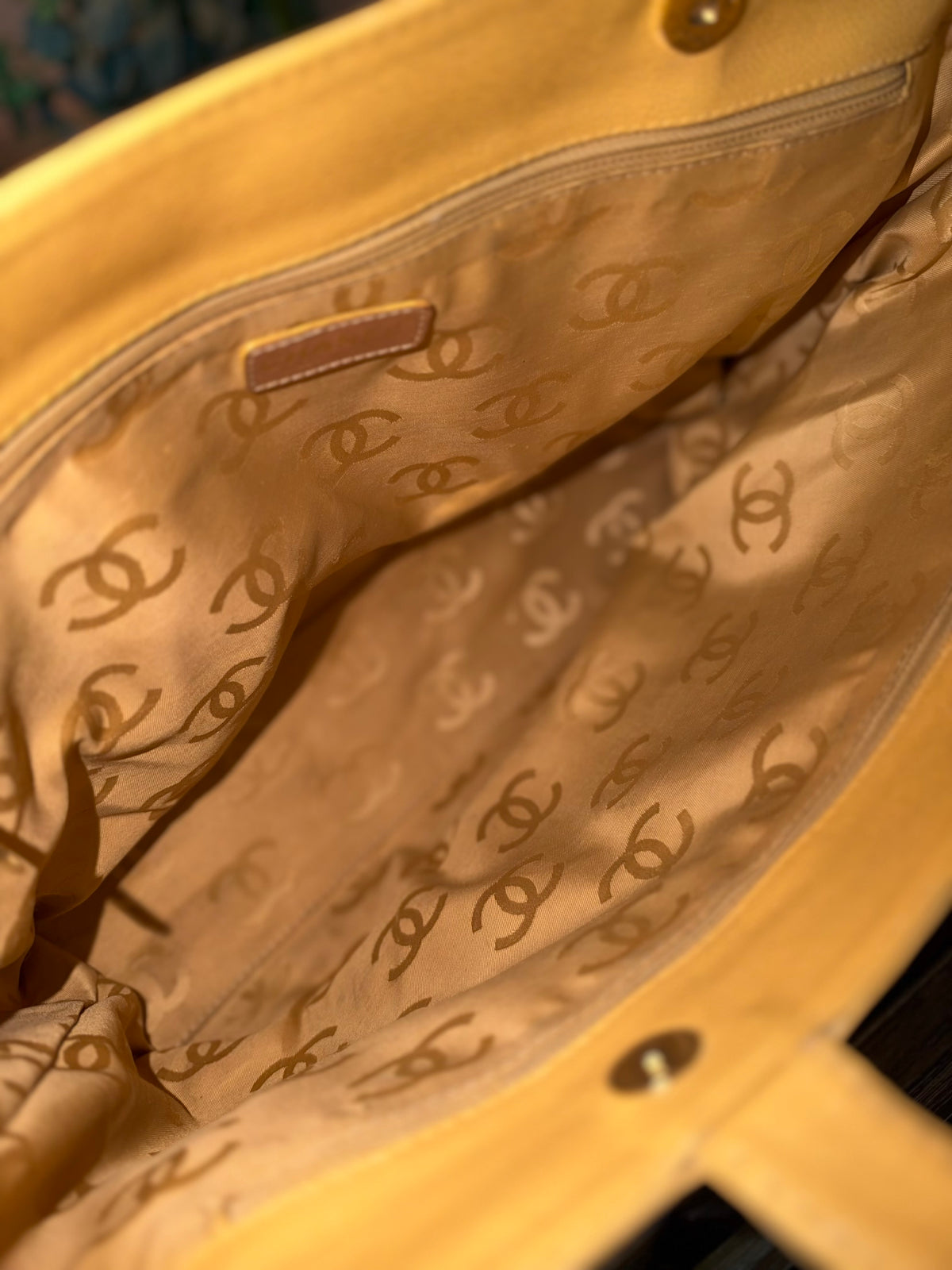Chanel Vintage Caviar Leather CC Stitched Tote