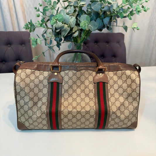 Gucci Vintage Monogram Boston Duffle Bag