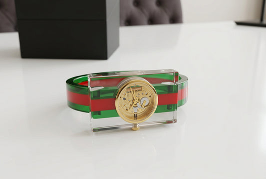 Gucci Vintage Web Plexiglass Bangle Watch