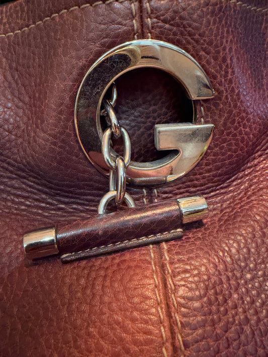 Gucci Vintage Brown Leather Hobo