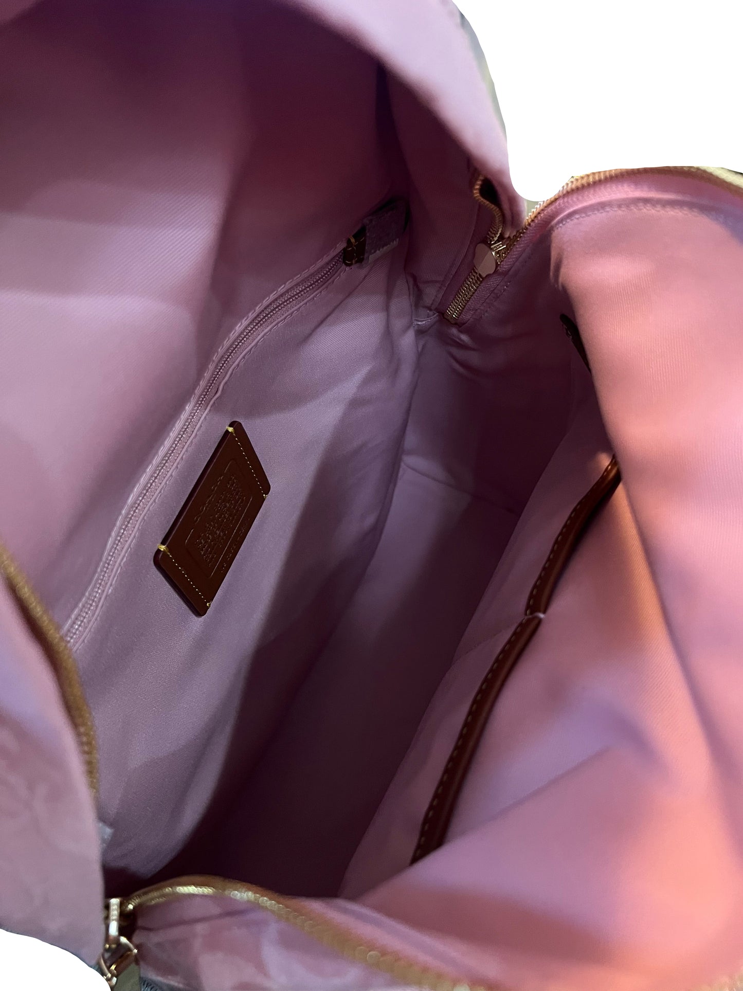 Coach Pink Denim Taylor Backpack