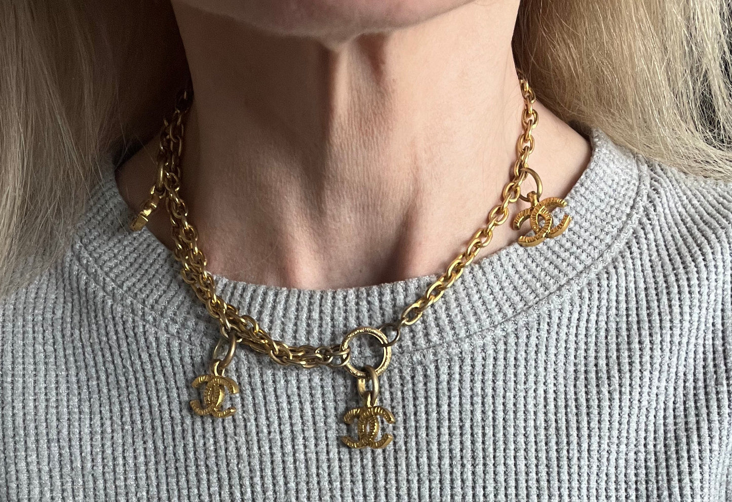 Chanel Vintage Necklace with CC Charms