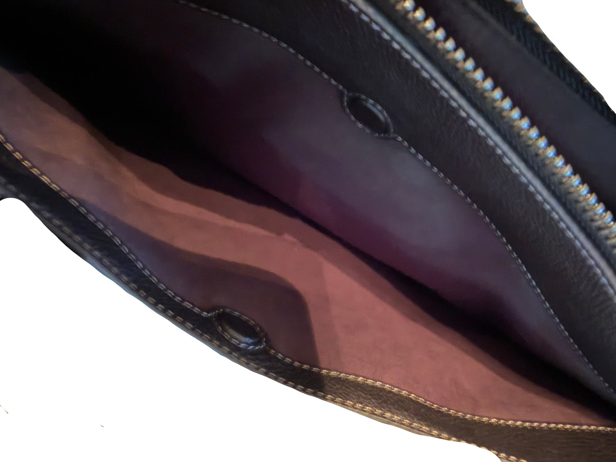 Coach Isaac Embossed Leather Bag