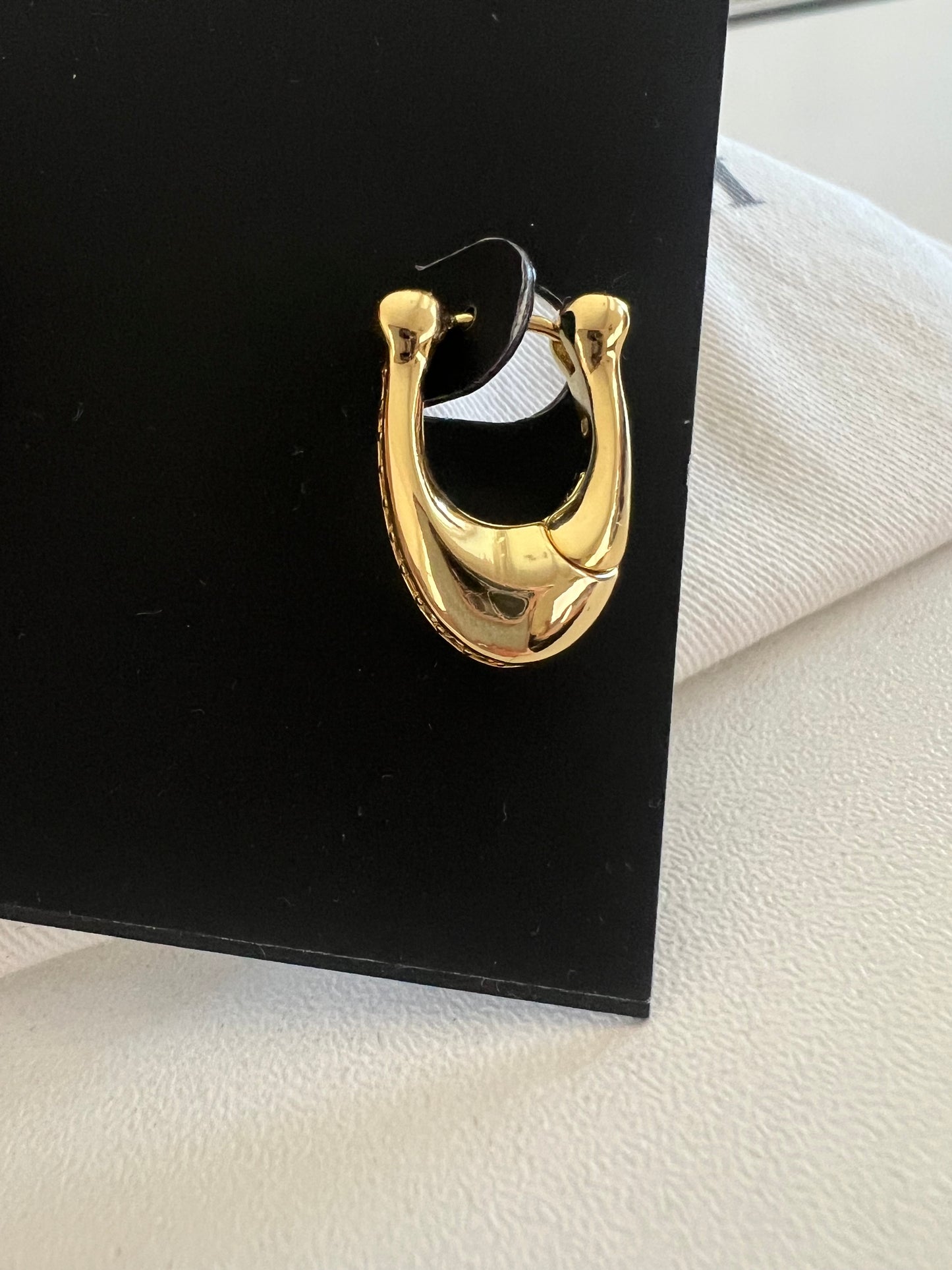 PREVIEW-DROP NEXT TIKTOK LIVE-Coach Gold Huggies with Crystals