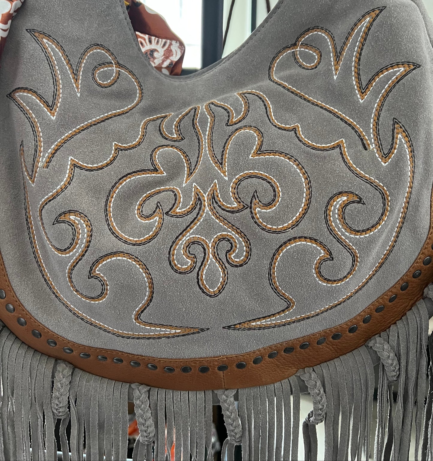 Myra Sage Whisper Fringe Hobo - Pearl White