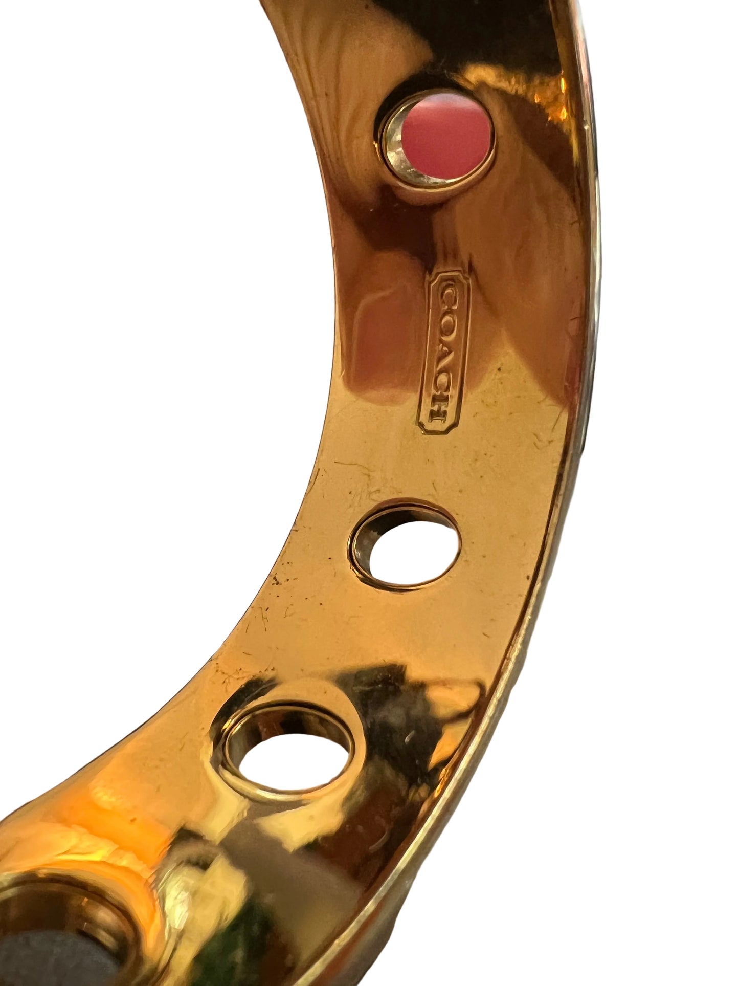 Coach Y2K Gold and Purple Bangle